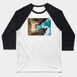 Aerial Rocky Seascape Baseball T-Shirt